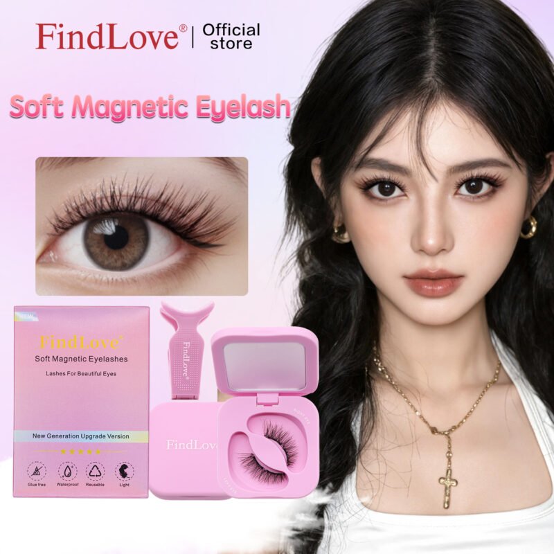 Sweet Fox Comic Soft Magnetic Eyelashes Dark Brown Color Cruelty-free False Lashes Natural Soft High Quality Premium Material Reusable 3D Soft Magnetic Lashes