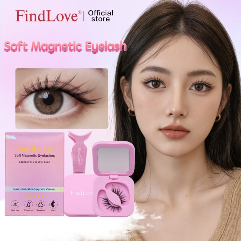 Soft Magnetic Eyelashes Kit with Applicator (Charm Fox) Glue-free Magnetic Lashes Natural Soft Hightail Quality Premium Material Eyelash Extension Reusable 3D Soft Magnetic Lashes
