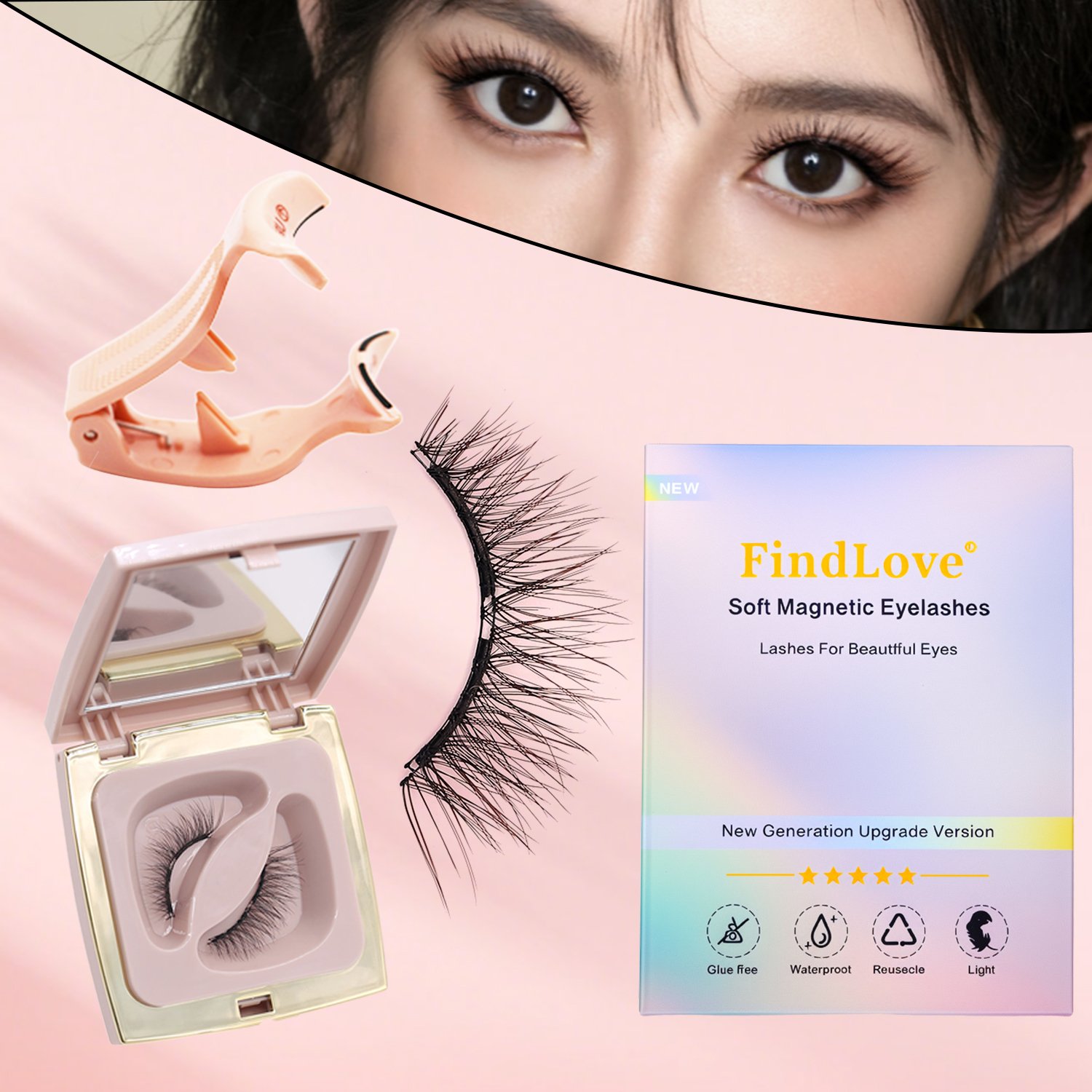 Soft Magnetic Eyelashes(Sweet Fox) Set with Applicator Dark Brown High Quality Premium Materials Natural Soft Reusable 3D Soft Magnetic False Eyelashes - Image 11