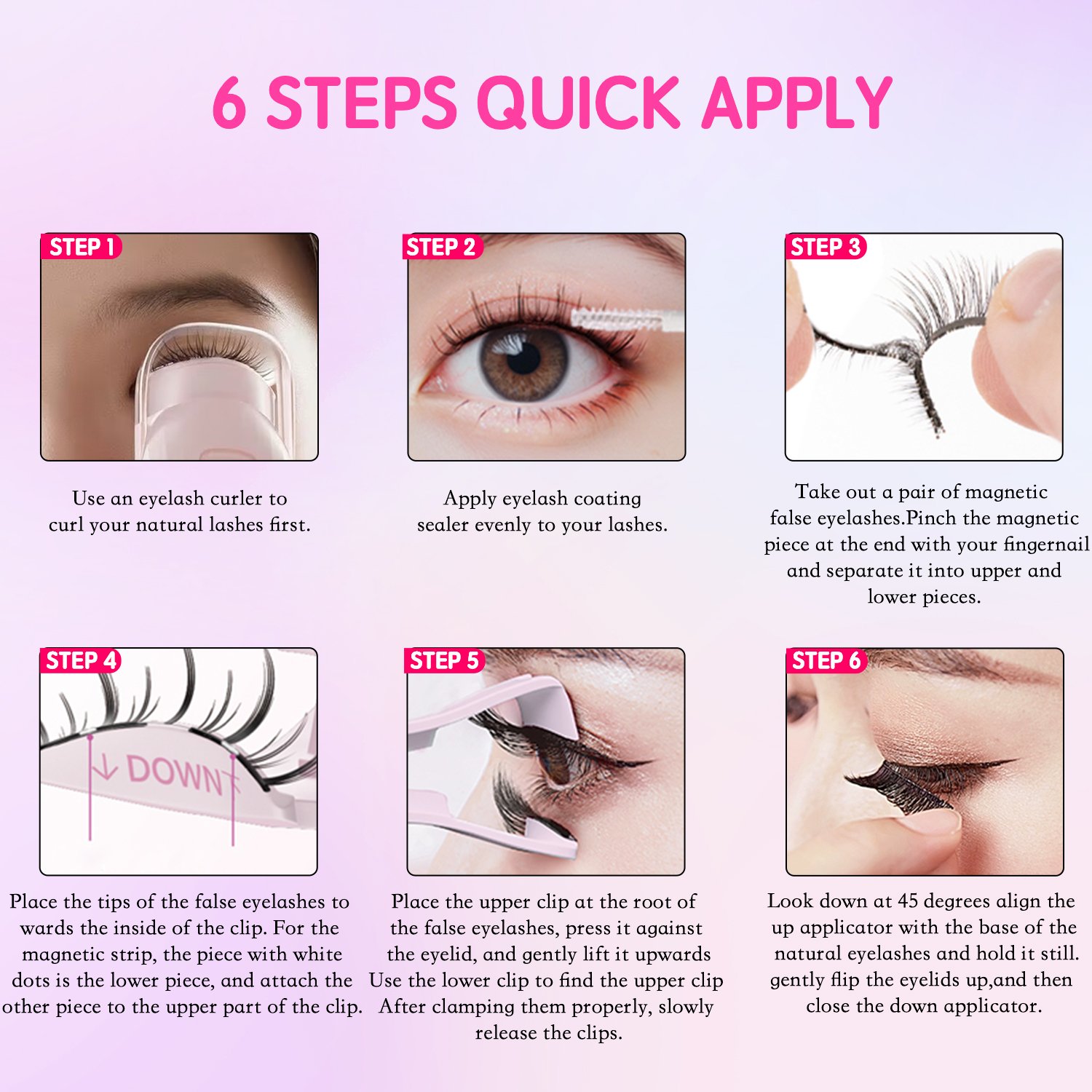 FindLove Soft Magnetic Eyelashes Brown Sweet Fox Comic Lashes Natural Soft High Quality Premium Material Eyelash Extension Reusable 3D Soft Magnetic Lashes - Image 11