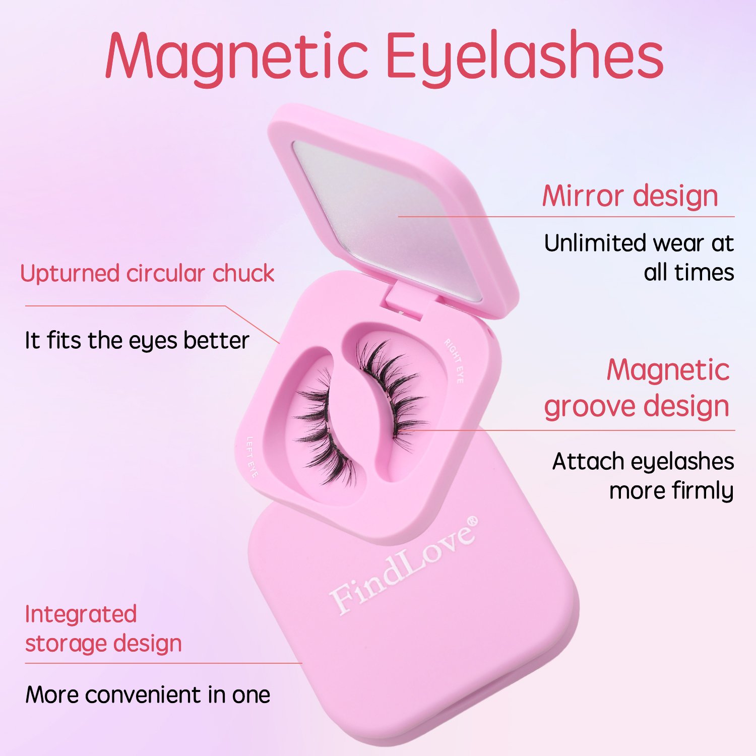 FindLove Soft Magnetic Eyelashes Kit with Applicator (Souffle) Glue-free Natural Soft High Quality Premium Material Soft Magnetic Eyelash Extension Reusable 3D Soft Magnetic Lashes - Image 7