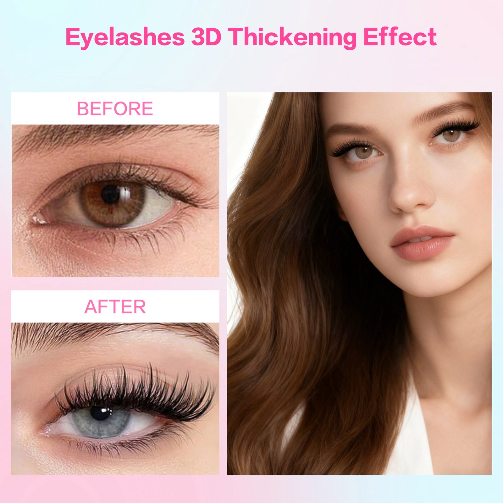 Self-adhesive Eyelashes Pre-Bond Technology 1-Step Press On Lashes Reusable Natural Segment DIY Eyelash Kit Glue Free Long Lasting Self-adhesive Lash - Image 7