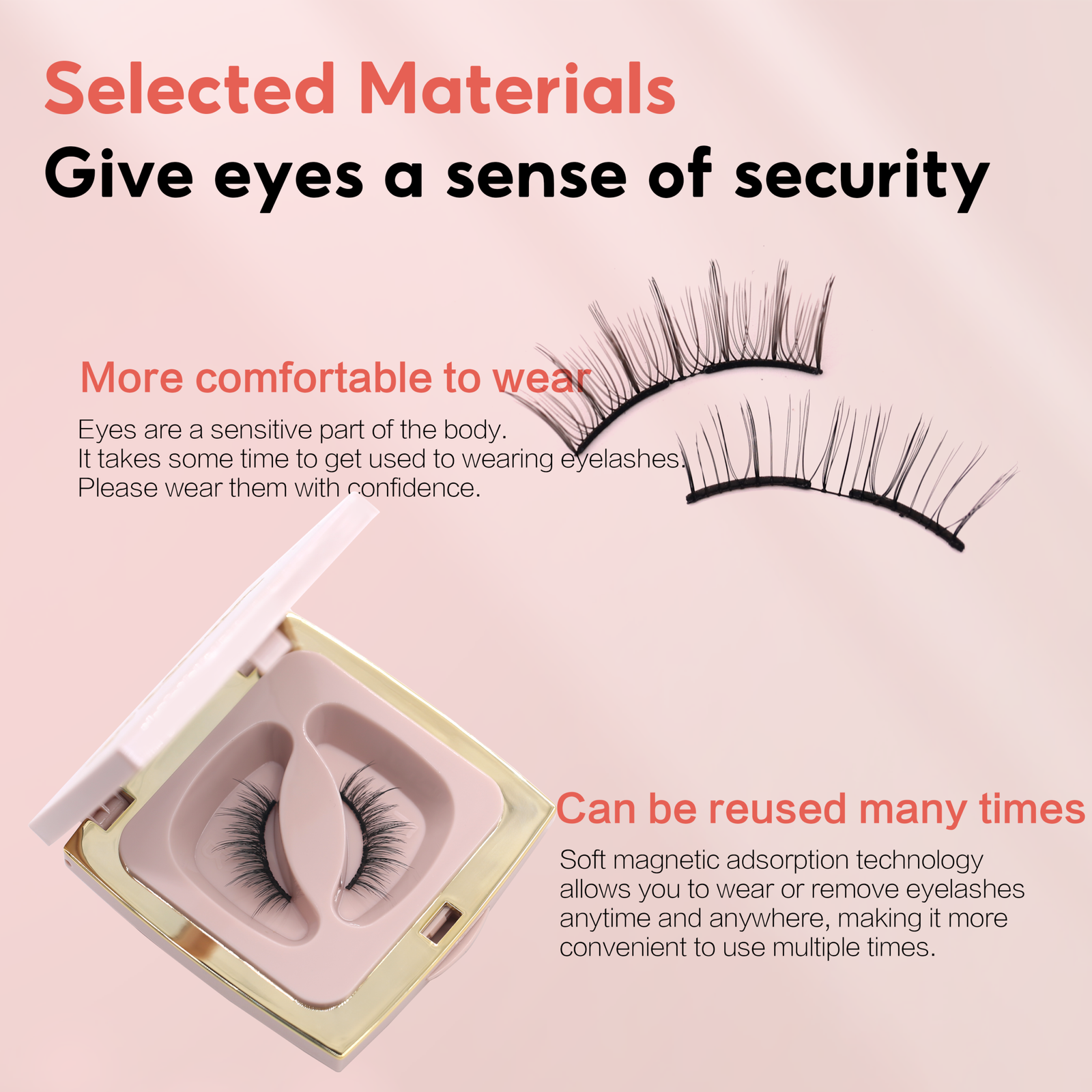 Soft Magnetic Eyelashes(6D Goddess) Natural Soft Set with Applicator High Quality Premium Materials Reusable 3D Soft Magnetic False Eyelashes - Image 8