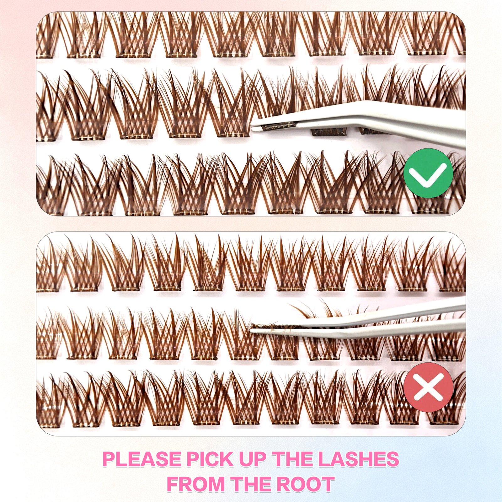 Self-adhesive Eyelash (Brown Color) Pre-bond Technology 1-Step Press-on lashes Glue-free Long Lasting Premium PBT Materials Natural Soft Reusable Press-on lashe - Image 8