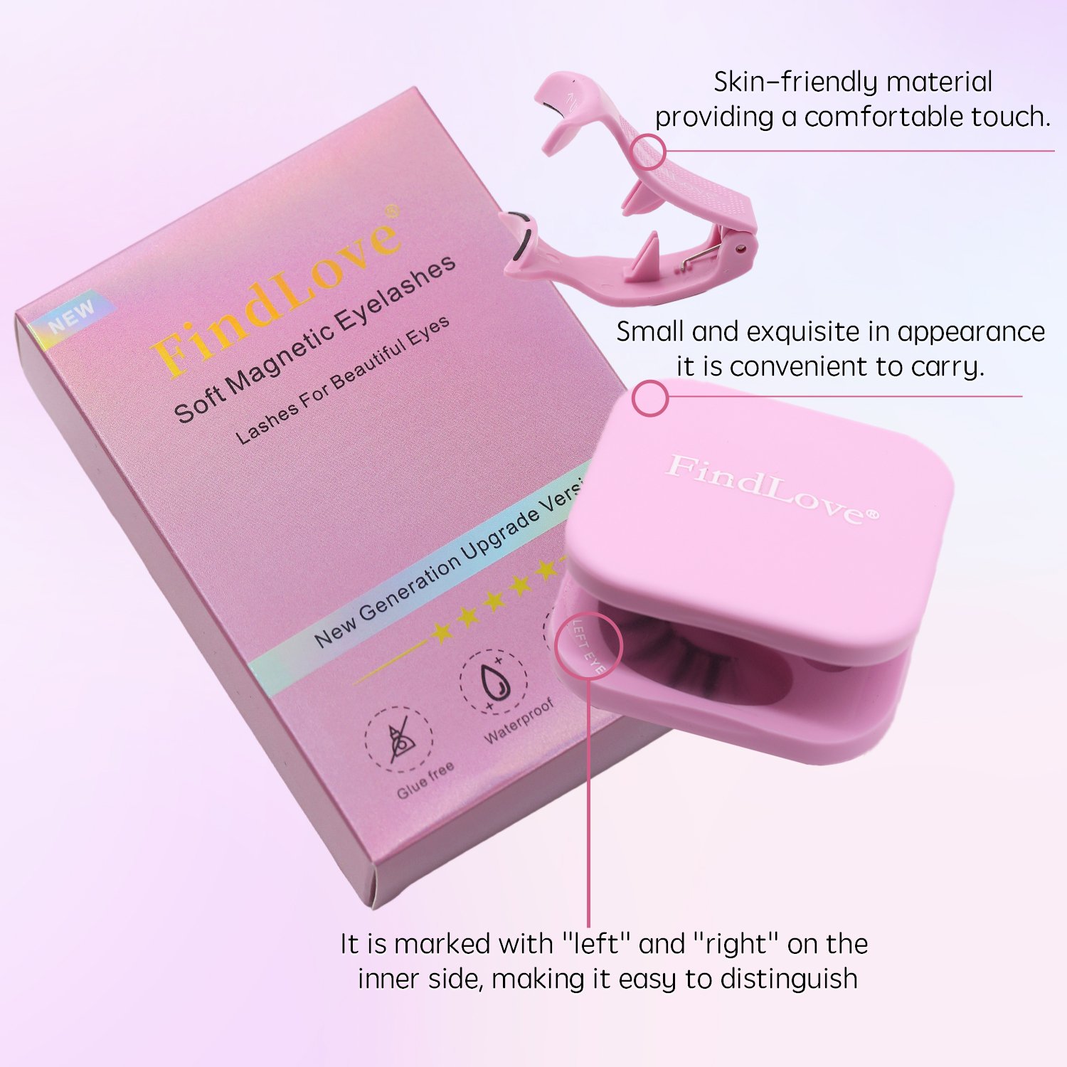 FindLove Soft Magnetic Eyelashes Brown Sweet Fox Comic Lashes Natural Soft High Quality Premium Material Eyelash Extension Reusable 3D Soft Magnetic Lashes - Image 9